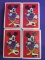 4  Identical Sealed Decks of Mickey Mouse Playing Cards