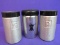 Brushed Stainless Steel S&P Shakers w/ Black  S&P Pierced Lids & a Westbend Pepper