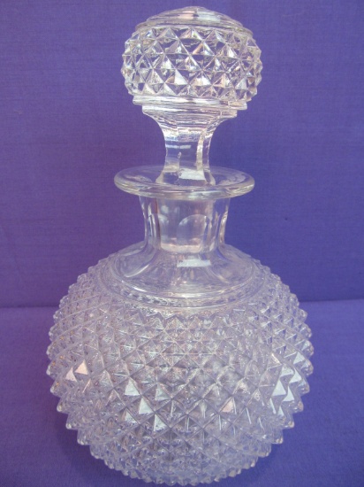Vintage Crystal Wine/Whisky Decanter Cut Glass