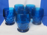 Set of 6 Tumblers/Juice Glasses by Viking – Georgian Bluenique – 4 1/8” tall