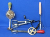 Mixed Lot of Egg Beaters/Hand Mixers: A&J – 1 for Beater Jar