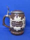 Vintage Villeroy & Boch Beer Stein – Raised Design – 7” tall with handle