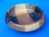 Nice Stoneware Ashtray by Pottery Craft – Tones of Brown – Made in USA