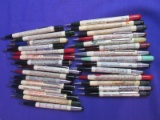 Appx  29 Mechanical Pencils from the 1950's – Each Has Calendar  on it & Advertising