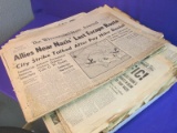 Appx 100 WWII News Headline Pages – Dated 1940's – Wisconsin, Milwaukee, Chicago