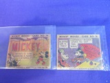 1930's Mickey Mouse Bubble Gum Cards 14 & 15 of a set