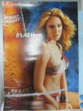 10 Beer Posters – 8 are Beer Babes – 1 Nascar & 1 Glass of Budweiser