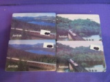 4 Sealed Decks of Amtrak Playing Cards (2 Show Locomotive on Bridge)  2 Show Cars