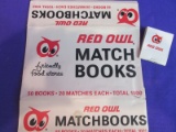 Red Owl Match Books – NOS Box of 50 Bookd  of 20 matches Each  - & Paper cover
