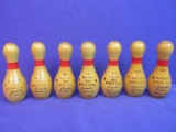 7 Vintage  Wooden Pin Bowling Trophies – Seven Seasons from 1958-59 to 1964-65