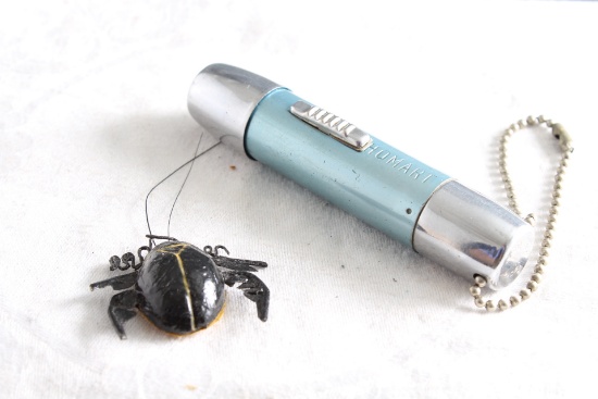 Made in USA Miniature Flashlight Key Chain & Joke Insect