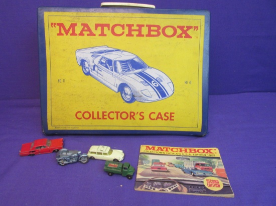 Matchbox Collector's Case; Matchbox Collector's Catalog USA  1969; & Vtg. Cars