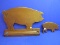 Sow & Pig Kitchen Wall Decor – Sow is a Spice Rack w/ Hooks & Pig is a Plaque