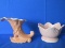 Pink Pottery Planter & Red Wing 1097 Vase (Cornucopia) also Pink