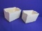 2 Haeger Pottery Planters 3711 USA 6” L x 4” W x 4 1/2” T – Ivory