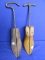 2 Vintage Wooden Shoe Stretchers Each  14 1/2”  End to End