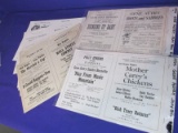 Vintage 1930's Playbills -Double Sided – 2 Gene Autrey (1939) & 9 more