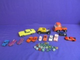 Lot of 15 Tonka, Tootsie Toy, Hot Wheels Redline, Marbles Etc.