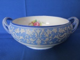 Nippon Porcelain Bowl – Hand Painted -  6 1/2” DIA 9” at Handles – Raised Design Outside