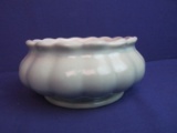 Blue Planter 6” Diameter at rim 7” at widest appx 3” Tall