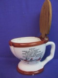 Toilet Mug (small chip) Wooden Lid – Funny verse