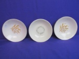 3 Small Bowls: 2 are “Golden Wheat” Made in USA & 1  Fortuna – Each appx 5 1/4”