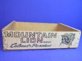 Mountain Lion Brand Colorado Peaches Fruit Box – Wood  & Cardboard