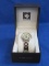 Ann Klein Wristwatch – 2-Tone Clasp Band – Gold/White Face – Not Running – In Case