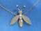 Signed Wasp/Bee Pendant on 19” Sterling Silver Chain – Marked “S & C”
