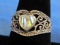 Sterling Silver Ring With Abalone Heart  - Women's Size 9 Total Wt 3.6 g