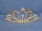 Rhinestone Tiara  Appx 2” T x 5 1/2”  across the metal crown