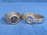 2 Wristwatches for Repair – Armitron & Dakota – Stretch Bands – May just need new batteries