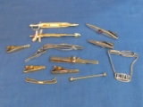 Lot of Men's Tie Clasps including Sword, Bowling & more