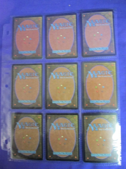 Lot of 9, “Magic “The Gathering” Deckmaster Cards