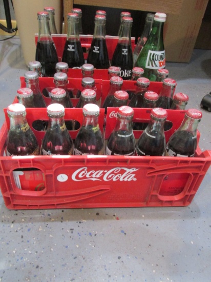 2 Vintage Plastic Coca Cola Cases & Contents – See Photos For Detail