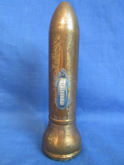 Vintage Bullet Shaped Flashlight – Copper Finish – 6 1/2” T w 2” Lens