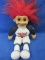 Russ Troll – MN Twins Baseball Jersey is Soft-Sculpted Body – Brown Eyes – Red Hair