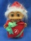 Russ Troll Merry Little Xmas Present Santa is 4 1/2” T plus hat