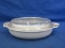 White Corning Ware Oval Dish with Clear Pyrex lid 400 mL (1 2/3 Cups)
