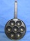 Cast Iron Abelskiver Pan – 8” Round – Makes 7 at a go – Handle is Marked 5