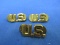 U.S. Military Insignias – Brass – 3 U.S. Uniform Pins
