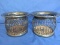 Pair of Silver Plated Baskets – Each Stands 5” T x 6 1/2” DIA at top