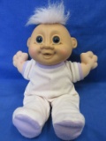 Russ Troll – Baby – 12” T – Blue eyes – Pinkish white hair tuft- matches Rompers