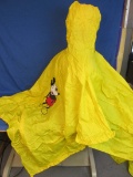 Mickey Mouse Rain Poncho – Adult Sized – Yellow Plastic – Used