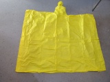 Plain Yellow Rain Poncho – Adult Sized 3 Foot Tall (Plus Hood) x 4 Foot Wide