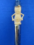 Planters Mr. Peanut Mechanical Pencil –  1  1/4” T Vintage Advertising Character on top