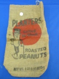Mr. Peanut – Vintage Planters Peanuts Gunny Sack “Roasted Peanuts”  1 Lb 8 oz