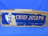 Vintage Wooden Fruit Box w/ Label “Chief Joseph” - Yakima Washington