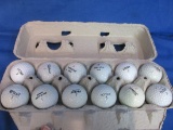 One Dozen Golf Balls – Assorted – Found – Branded