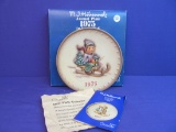 1975 Goebel M.I. Hummel Bas Relief Plate in the original box 8” plate